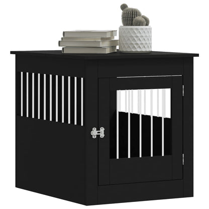 Vidaxl Jaula Para Perros Madera De Ingeniería Negro 64,5x80x71 Cm_3