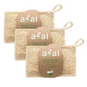 Pack 3x Estropajo de luffa con asa ergonómico Azal 12 x 7 cm