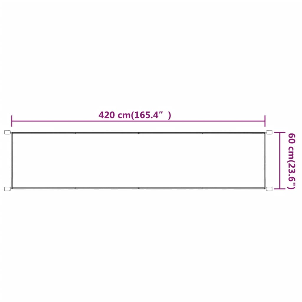 Toldo Vertical Tela Oxford Azul 60x420 Cm_5