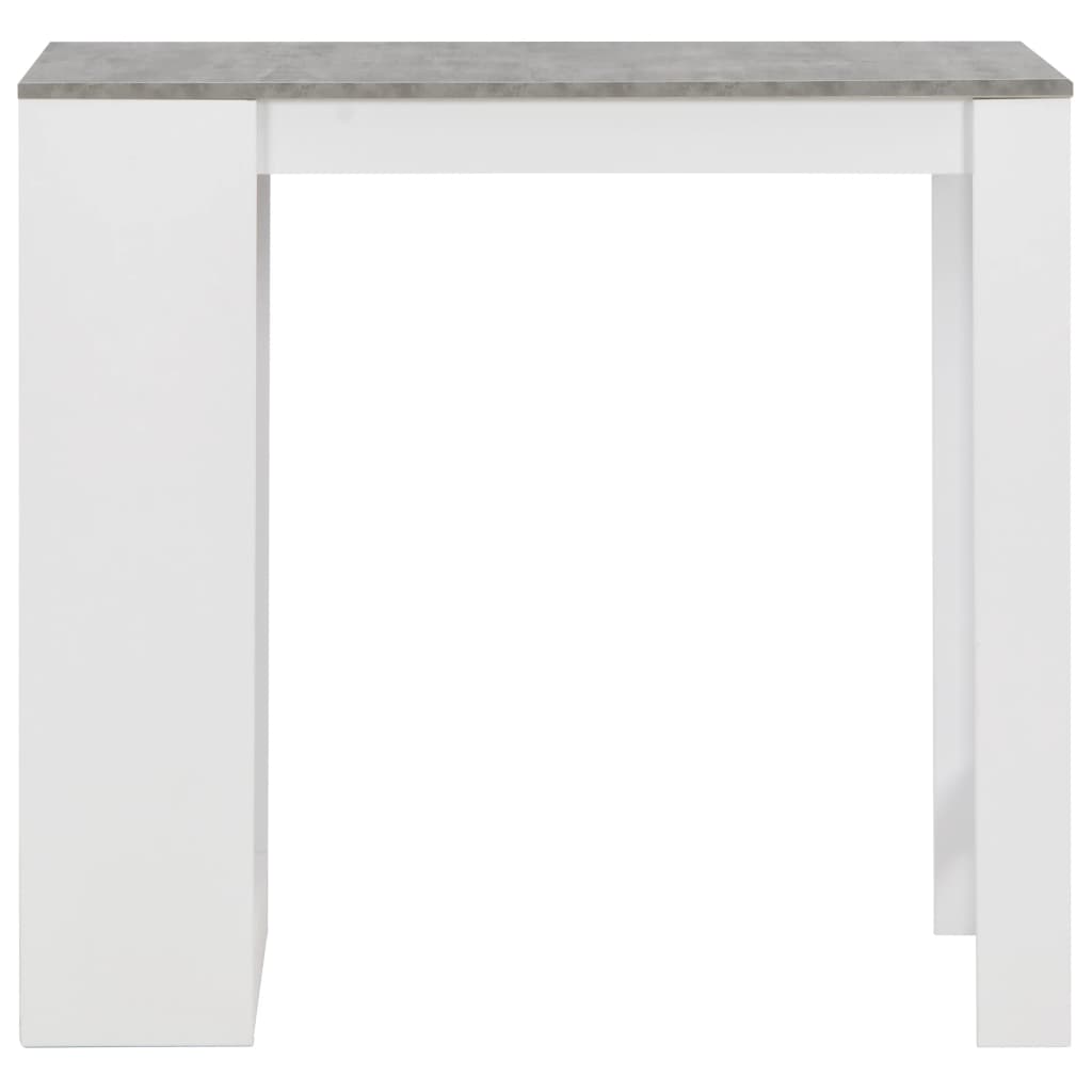 Mesa Alta De Cocina Con Estantería Blanca 110x50x103 Cm_0