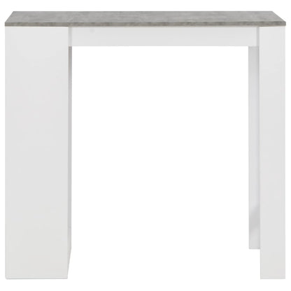 Mesa Alta De Cocina Con Estantería Blanca 110x50x103 Cm_0