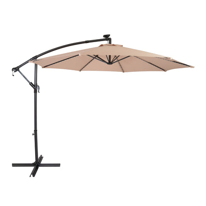 Parasol Excéntrico Led De 3 M – Beige_0