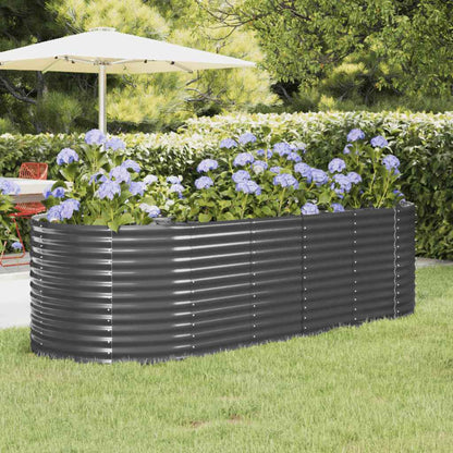 Jardinera Arriate Acero Galvanizado Antracita 249x100x68cm_1