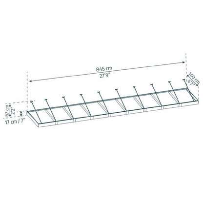 Marquesina para puerta Sophia XL 140x845 cm opal Canopia