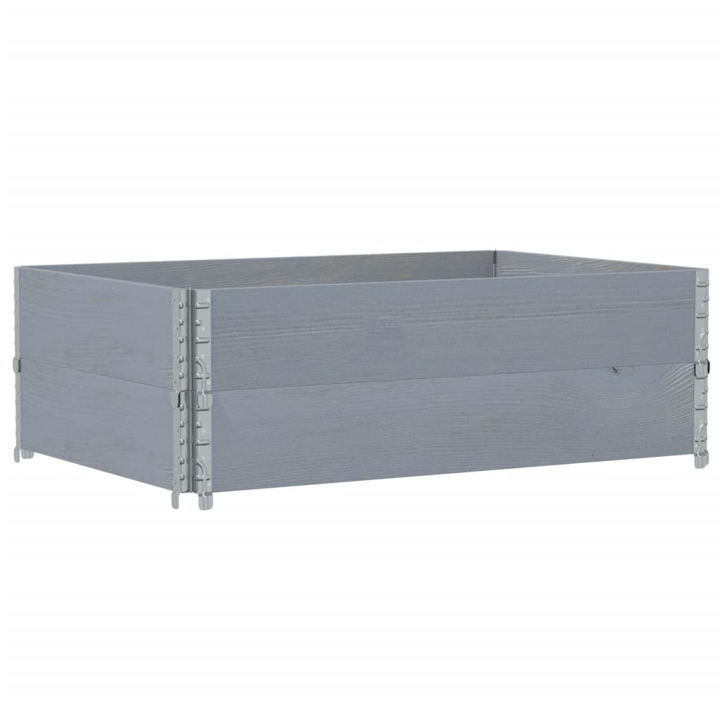 Jardinera De Madera Maciza De Pino Gris 120x80 Cm_4