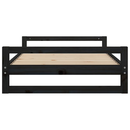 Vidaxl Cama Para Perros Madera Maciza De Pino Negro 105,5x75,5x28 Cm_5