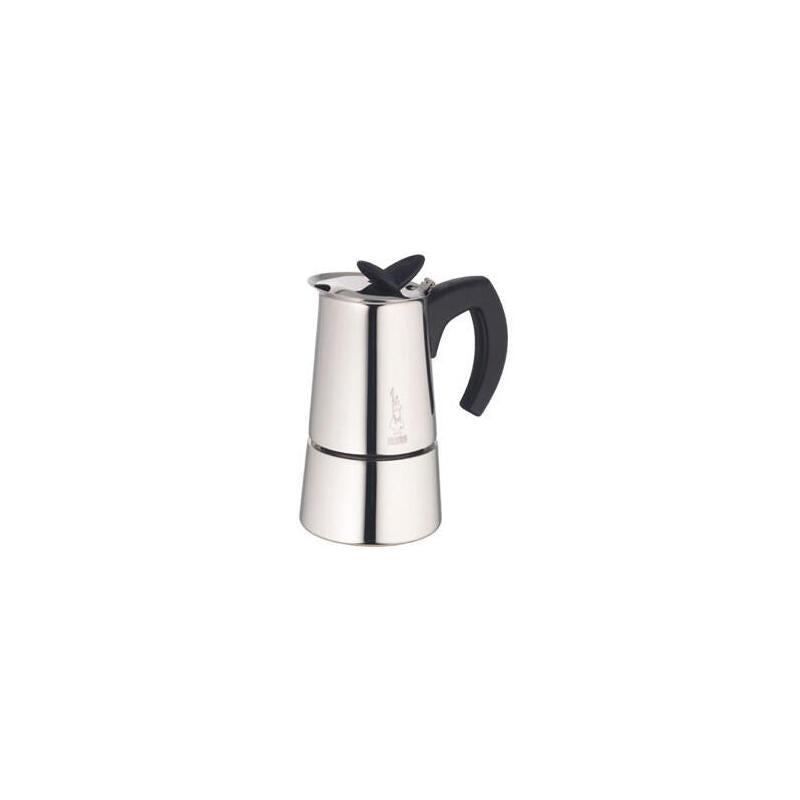 Cafetera Italiana Bialetti Musa New Negro, Acero Inoxidable_0