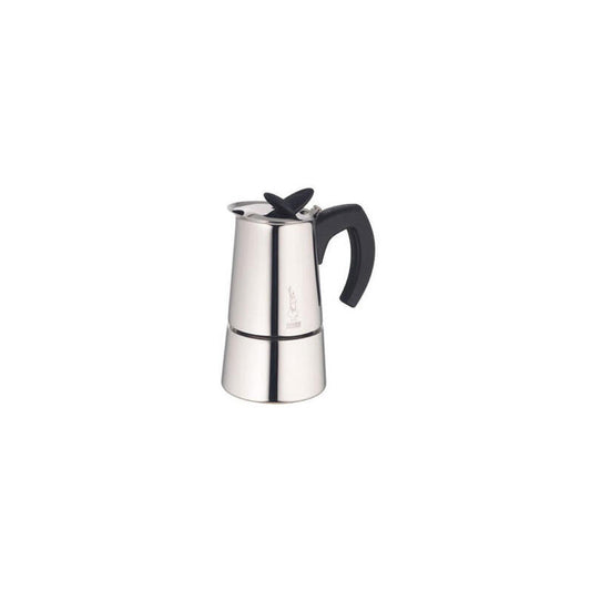 Cafetera Italiana Bialetti Musa New Negro, Acero Inoxidable_0