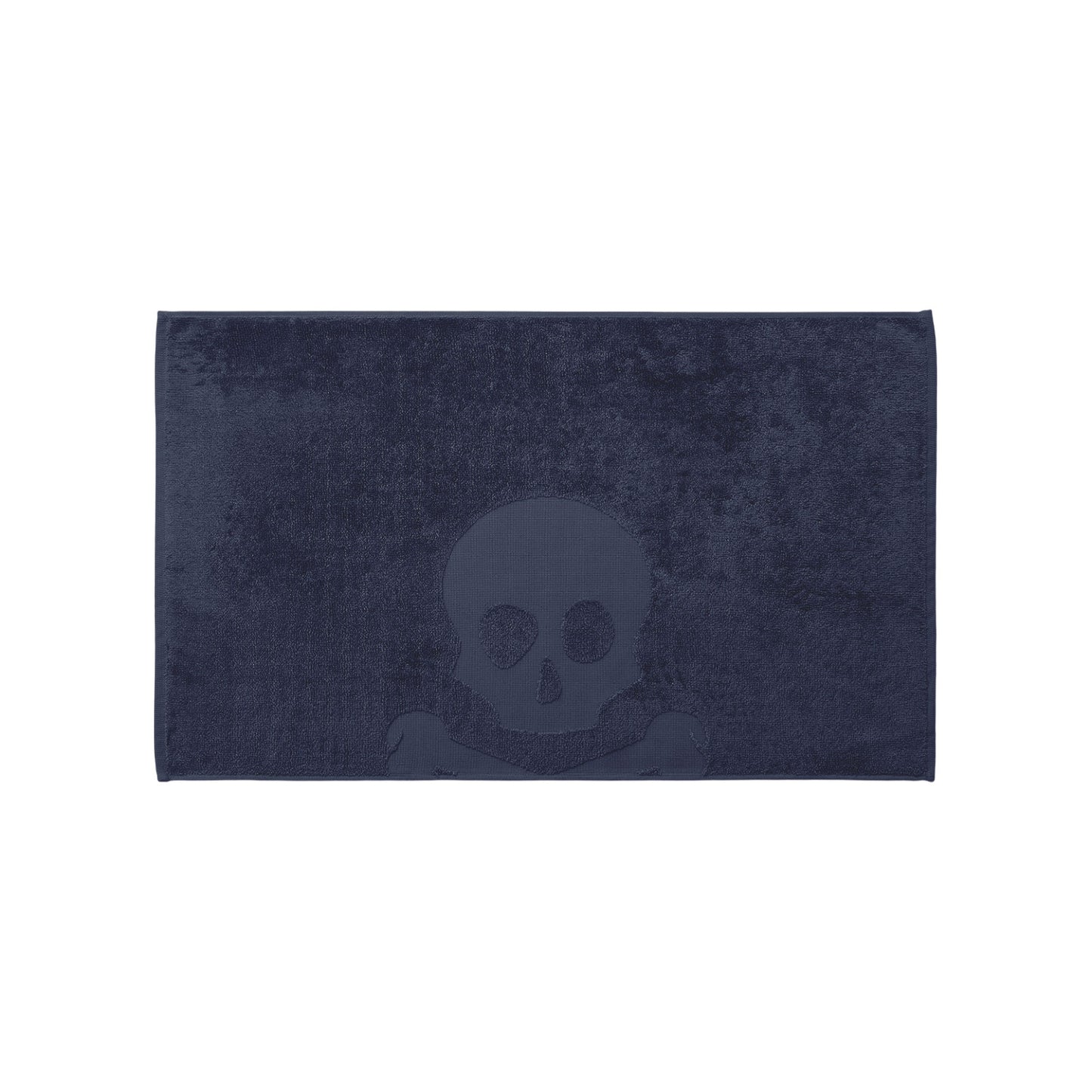 Alfombra De Baño Calavera 50x80cm 100% Algodón 750gsm Azul Marino Scalpers Home