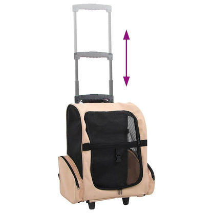 Vidaxl Carro Plegable Para Mascotas Multiusos Beige_4