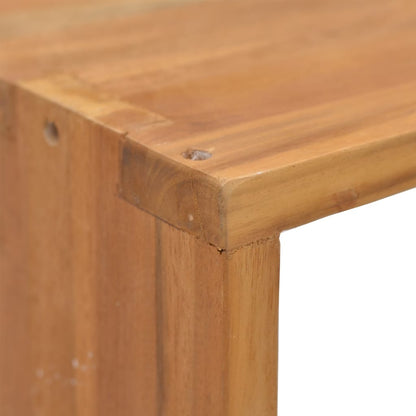Mesita De Noche De Madera Maciza De Teca 40x30x40 Cm_4