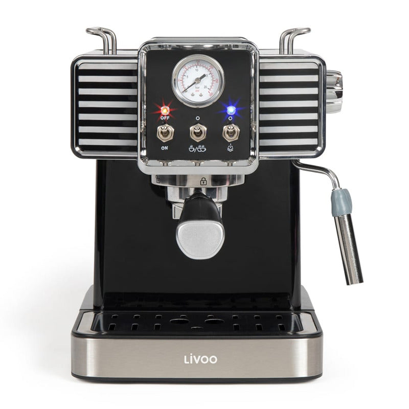 Livoo Cafetera Exprés Con Espumador De Leche Negro 1,5 L 1350 W_2