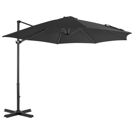 Vidaxl Sombrilla Jardín Voladiza Palo De Aluminio Antracita 300 Cm_0