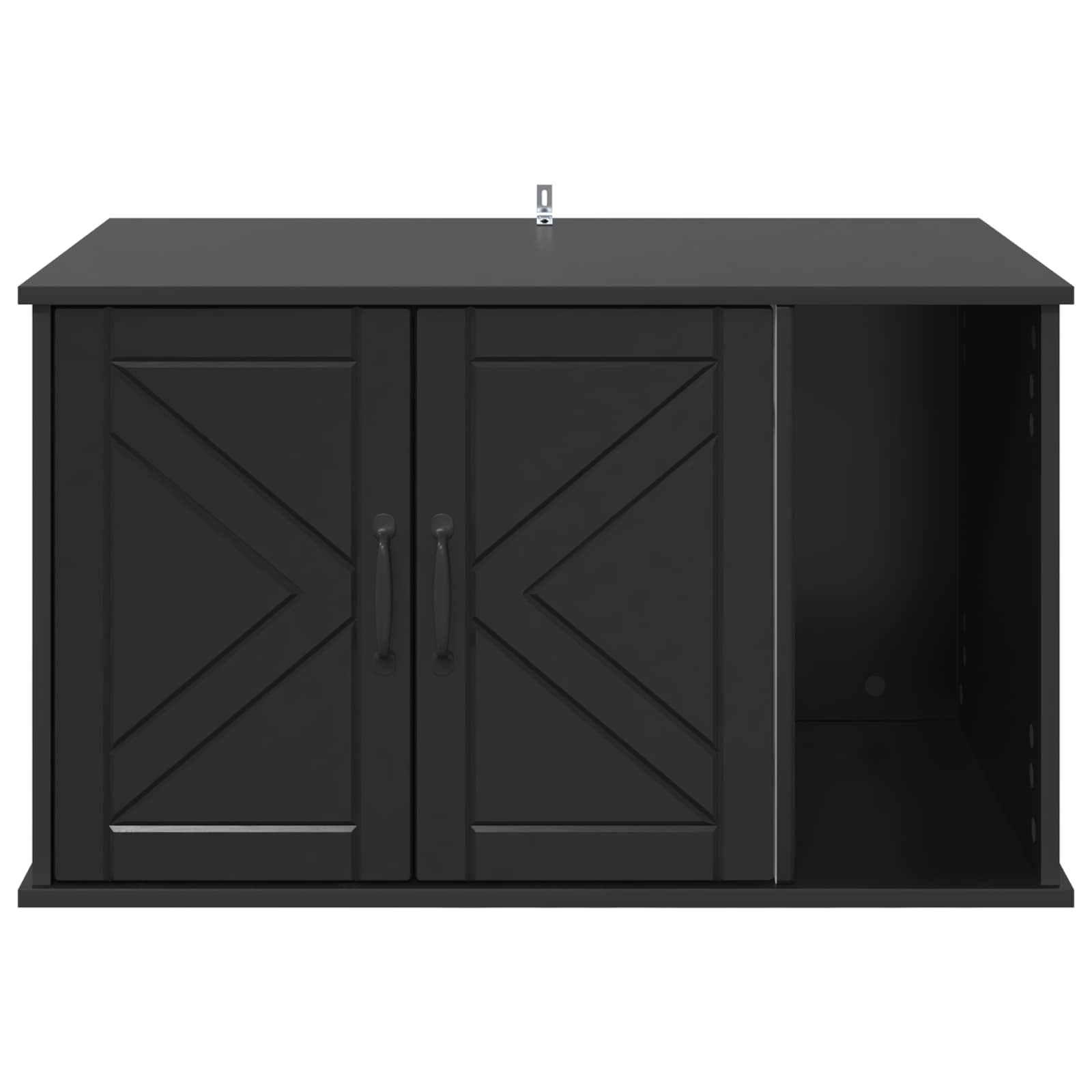 Casa Para Gatos Negro 85 X 55 X 50 Cm Madera De Ingeniería_5