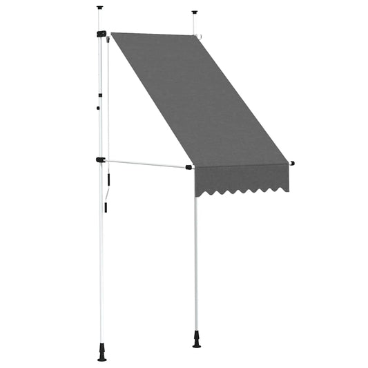 Toldo Retráctil De Operación Manual Gris Antracita 100 Cm_0