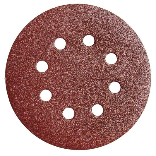 Lija Recambio Velcro Disco Ø 125 Mm. Con Agujeros Grano 240 (10 Piezas)