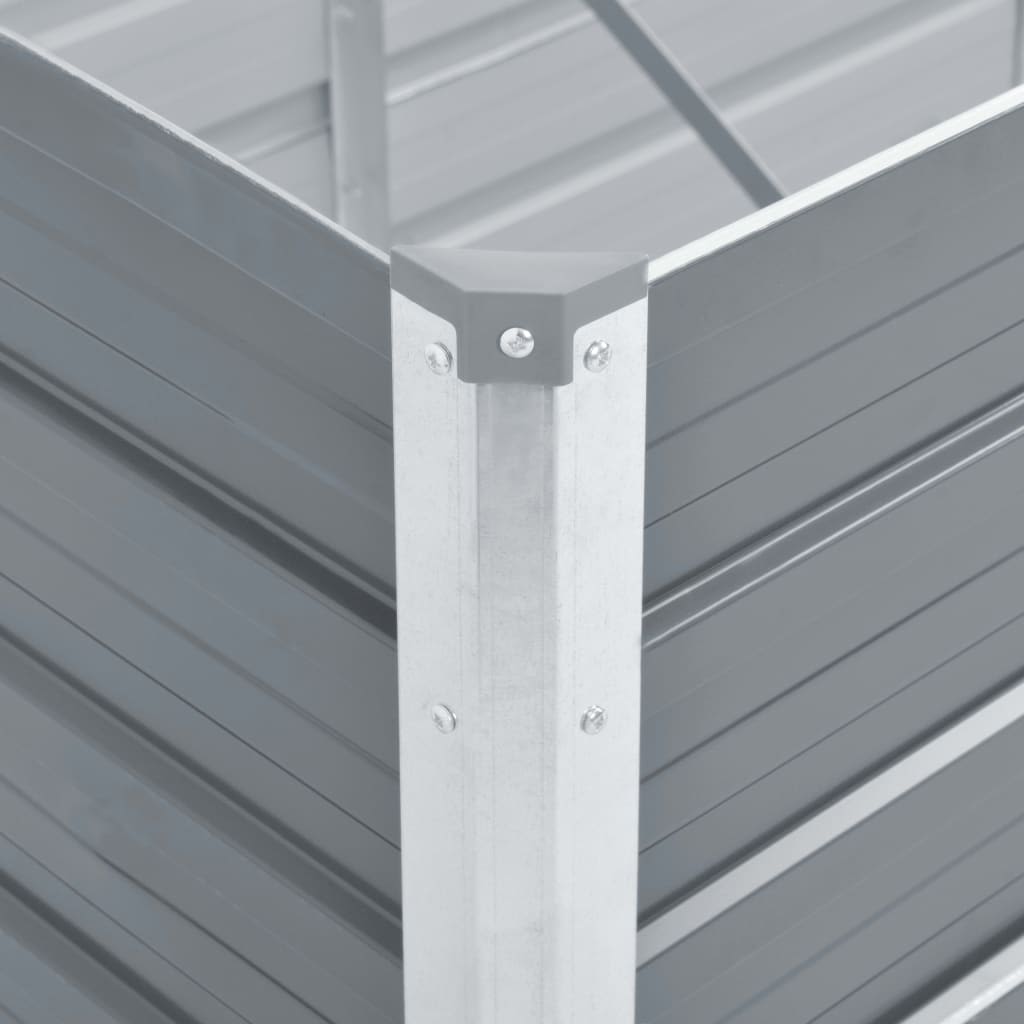 Arriate De Jardín De Acero Galvanizado Gris 160x40x45 Cm_5