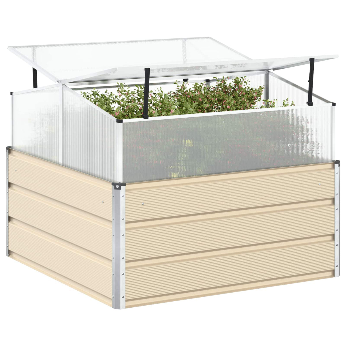 Jardinera Marfil 100 X 100 X 77 Cm Acero Galvanizado_2