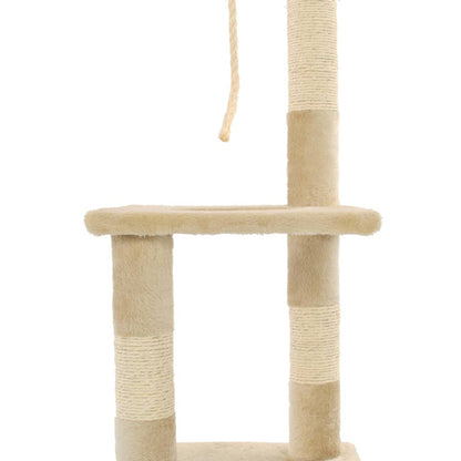 Vidaxl Rascador Para Gatos Con Poste Rascador De Sisal 109 Cm Beige_5