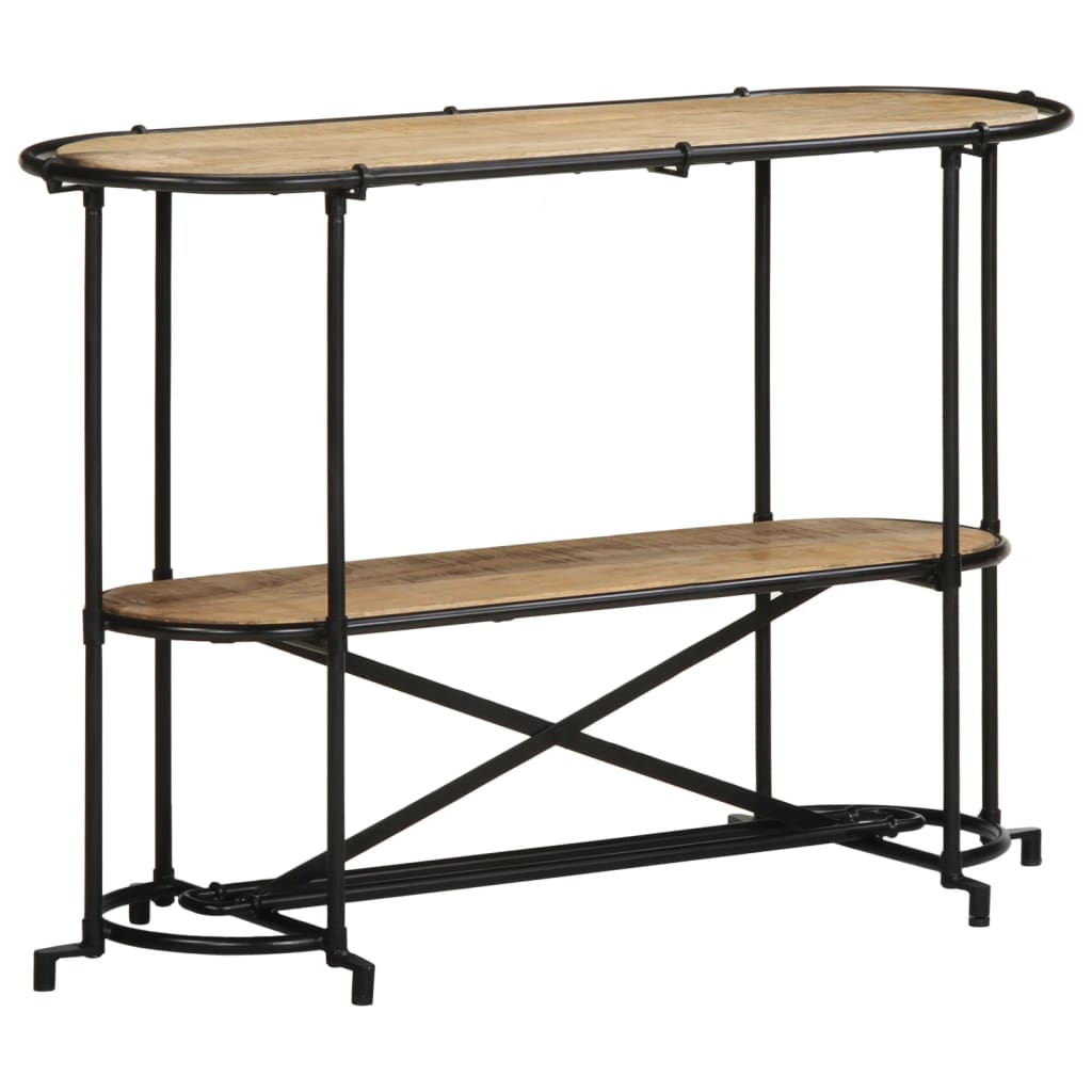 Mesa Consola Madera Maciza De Mango Rugosa 110x42x76 Cm_0