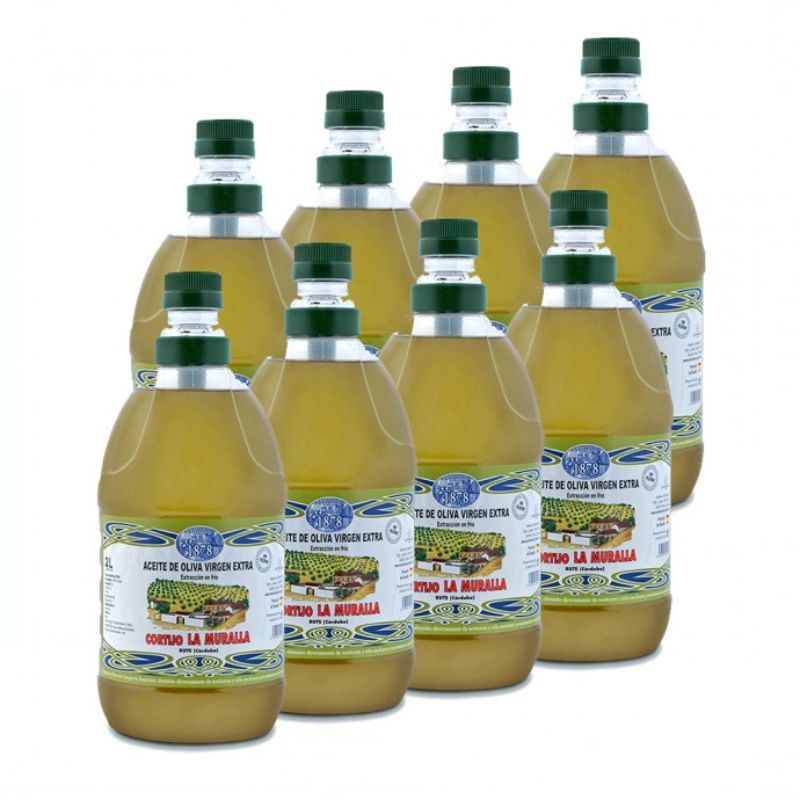 Cortijo La Muralla | Aceite De Oliva Virgen Extra |  Variedad Arbequina |  Botella 2 L (caja de 8)_0