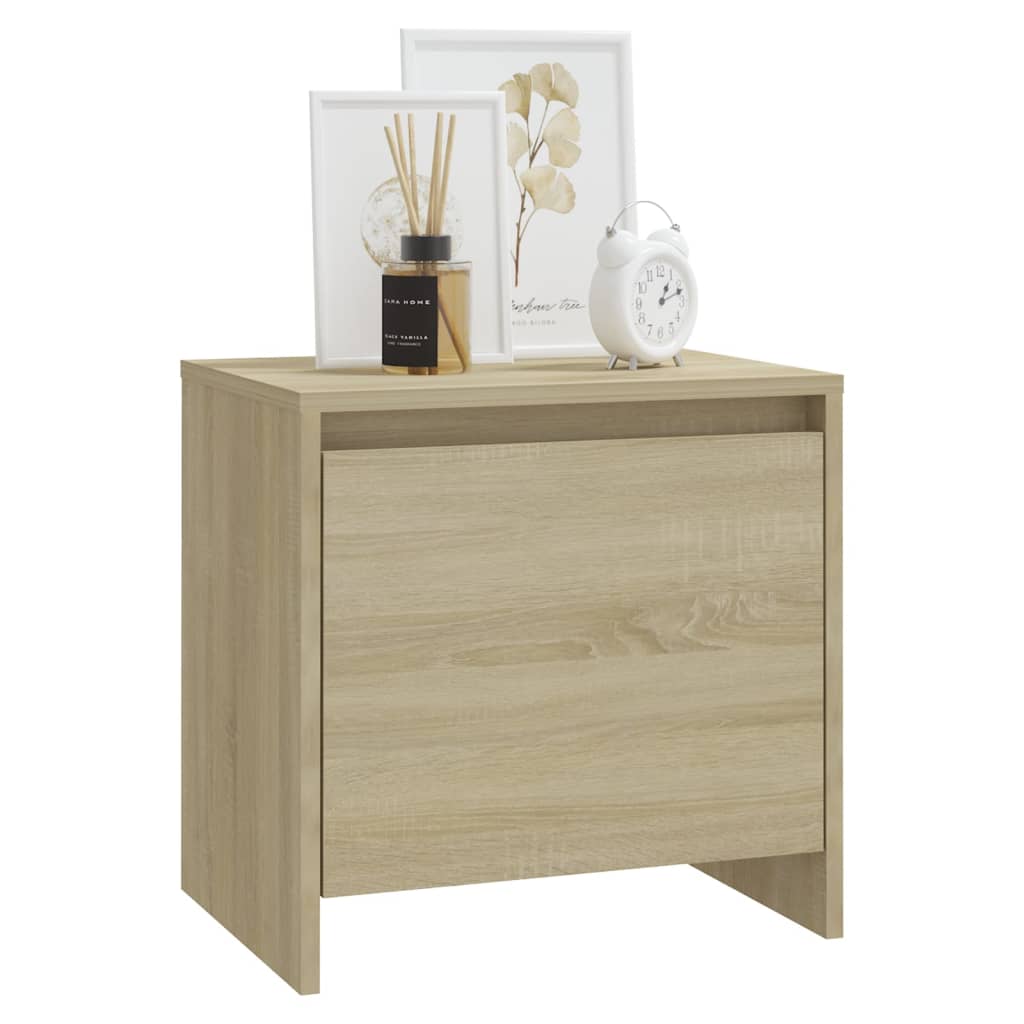 Mesita Noche 2 Uds Madera Ingeniería Roble Sonoma 45x34x44,5 Cm_2