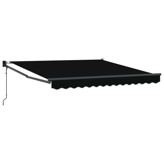 Toldo Retráctil Negro 300 X 250 X 165 Cm Poliéster Y Metal_0