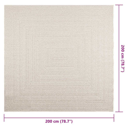 Vidaxl Alfombra Zizur Apariencia Yute Interior Exterior Crema_2