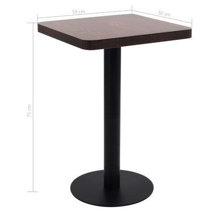 Mesa De Bistró Mdf Marrón Oscuro 50x50 Cm_4