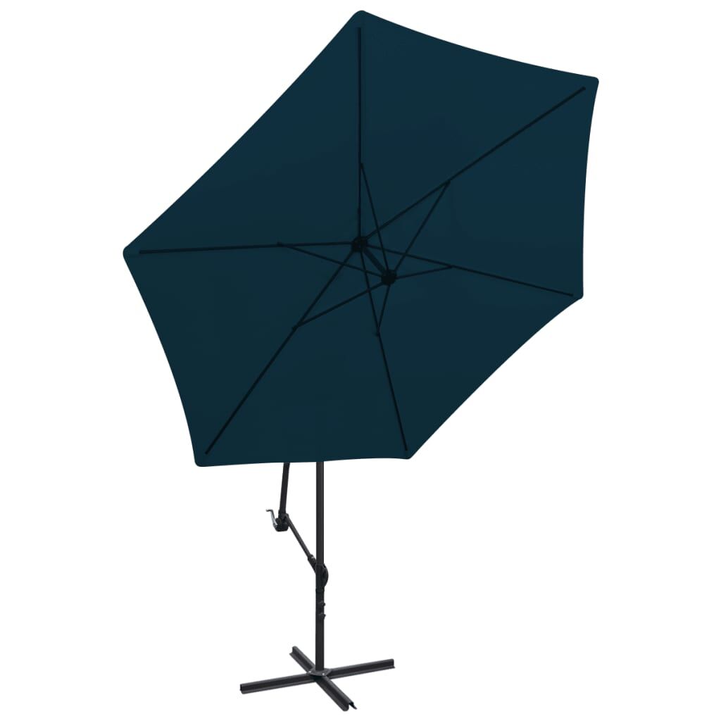 Vidaxl Sombrilla Voladiza De Jardín Azul 3 M_1