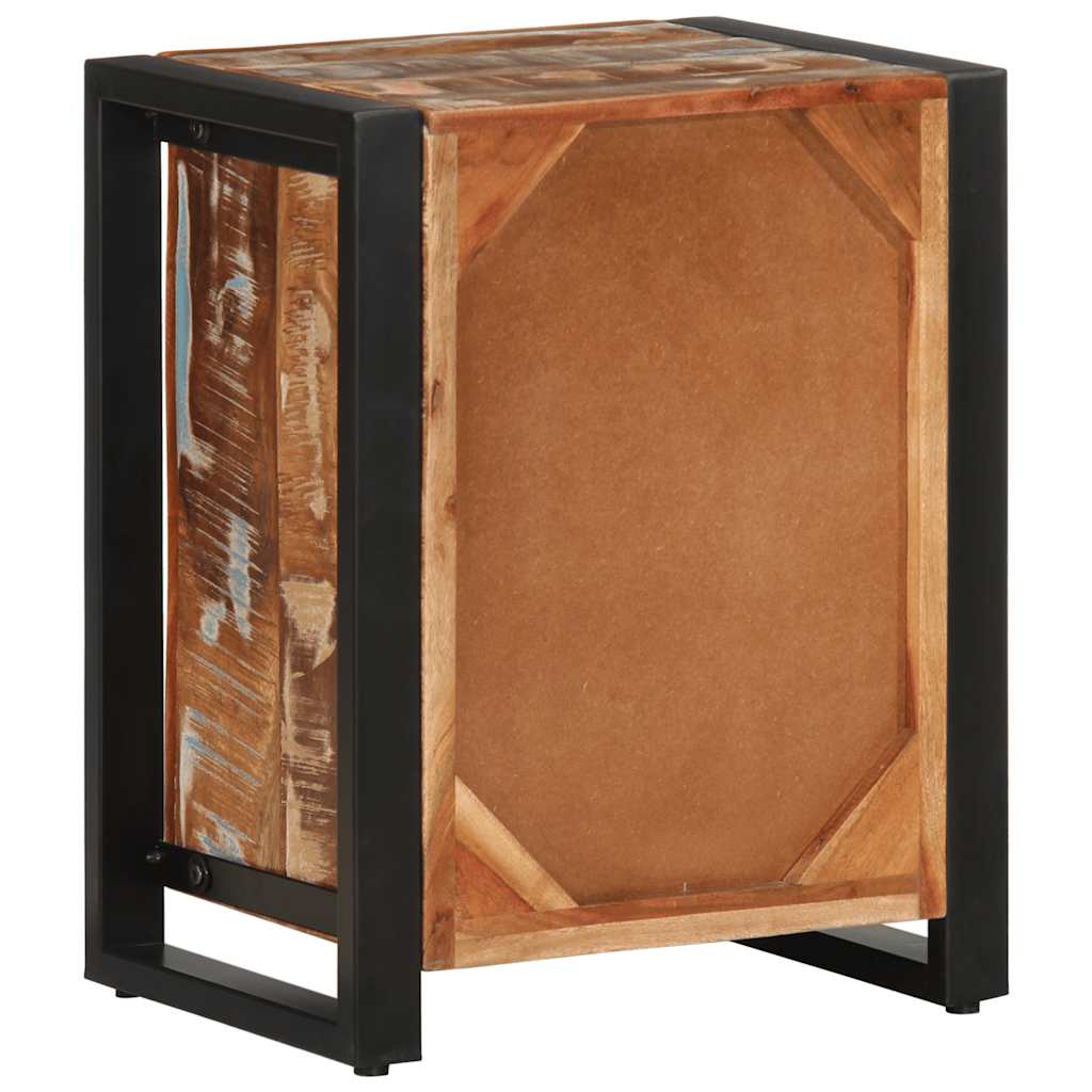 Mesitas De Noche 2 Uds Multicolor Madera Maciza Rugosa Mango_4
