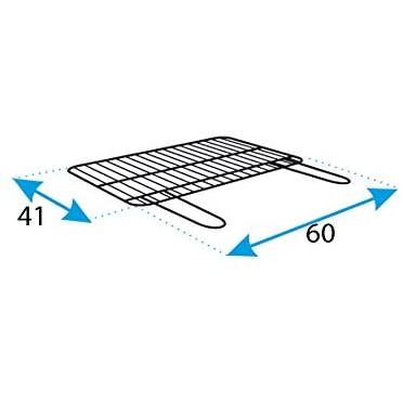 Barbacoa Cuadrada con Soporte para Paellas y Parrilla Cincada Imex el zorro 60x40x75