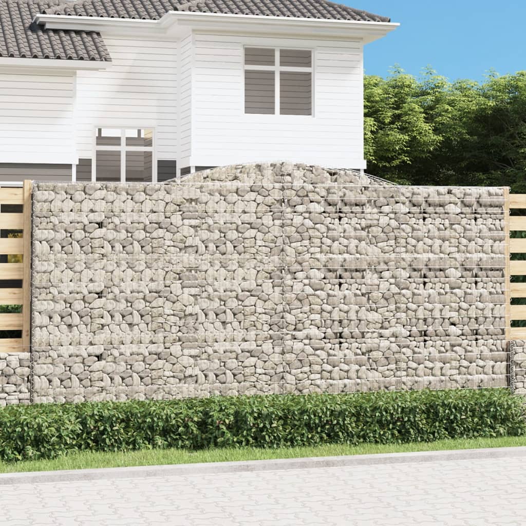 Cestas De Gaviones 8 Uds Forma De Arco Hierro 400x50x200/220 Cm_1