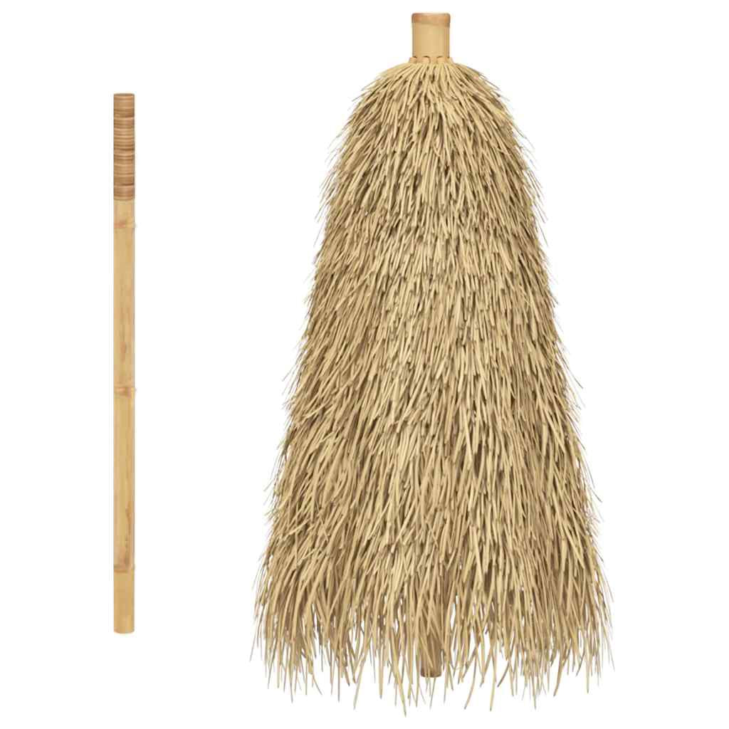 Vidaxl Sombrilla De Bambú Con Tejado De Hojas De Plátano 210 Cm_4