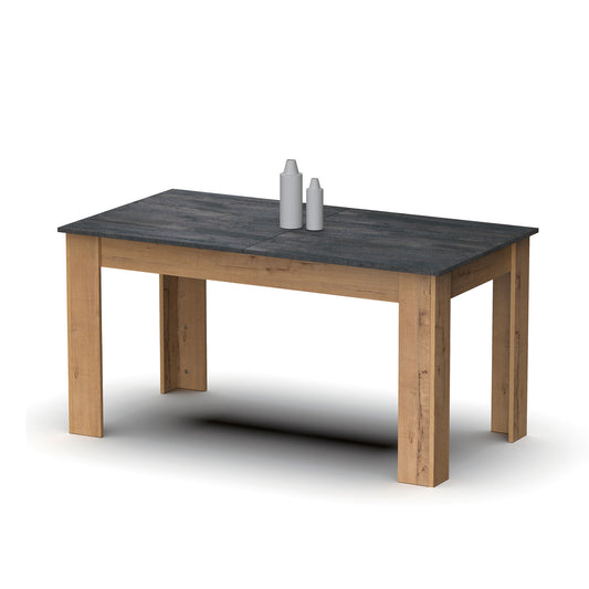 Mesa Comedor Extensible, Salón O Cocina Hasta 10 Personas 77x140-195x80 Cm, Diseño Moderno, Briebe, Opal, Madera_0
