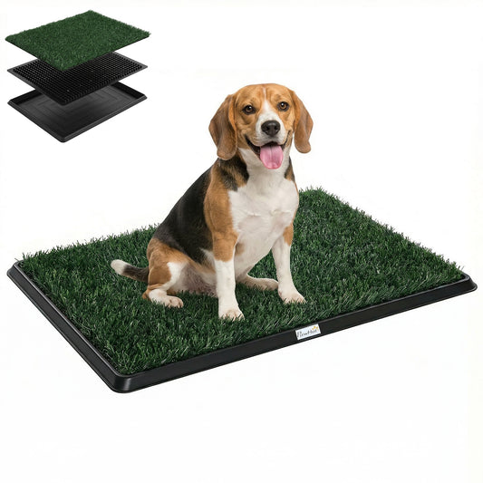 Pawhut Inodoro Para Perros Con Césped Artificial Bandeja Y Drenaje 76x50,5 Cm_0