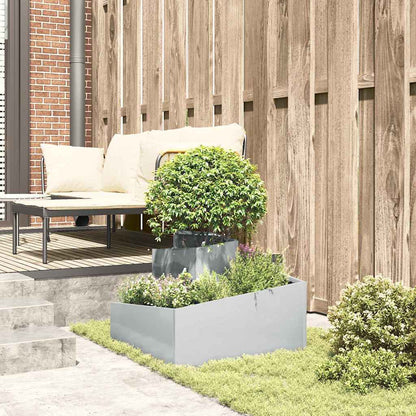 Macetero De Jardín Plateado 60 X 60 X 50 Cm Acero Galvanizado_3