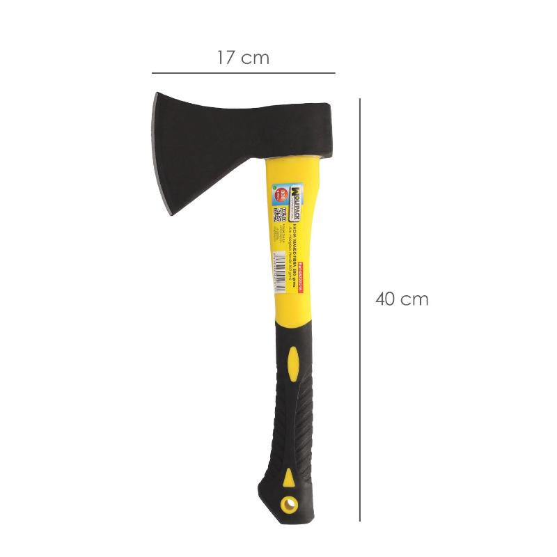 Hacha Cabeza 800 Gramos Forjada, Con Mango De Fibra De Vidrio, Hacha Leña, Hacha Ramas, Ligera Y Resistente_1
