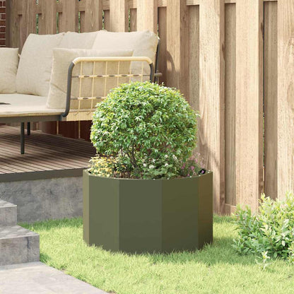 Jardinera Verde Oliva 60 X 60 X 35 Cm Acero_3