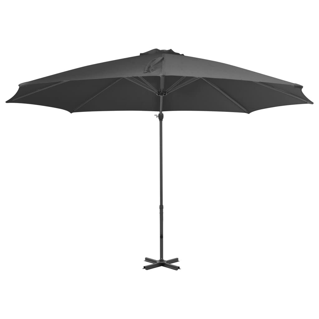 Vidaxl Sombrilla Jardín Voladiza Palo De Aluminio Antracita 300 Cm_1
