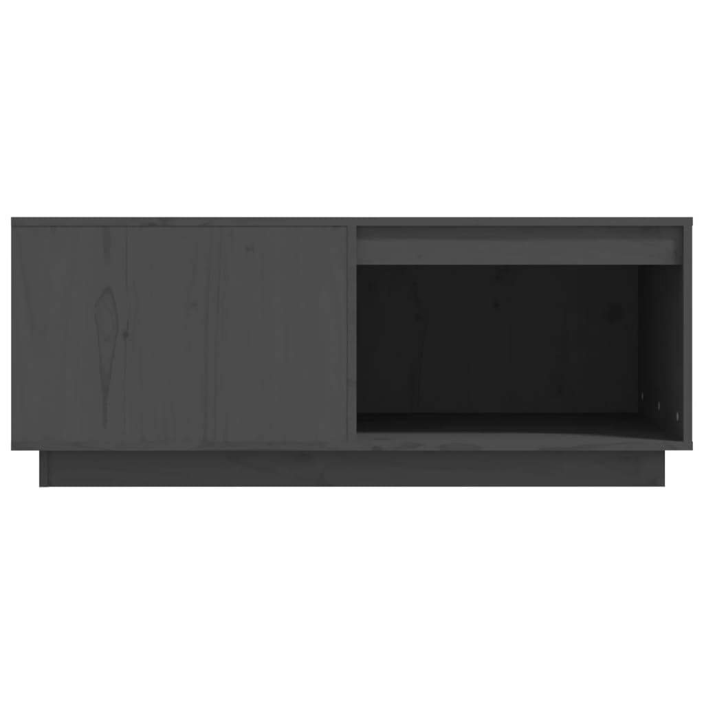 Mesa De Centro Madera Maciza De Pino Gris 100x101x40,5 Cm_3