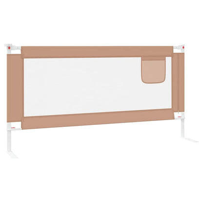 Vidaxl Barandilla De Seguridad Cama De Niño Taupe Tela 180x25 Cm_4