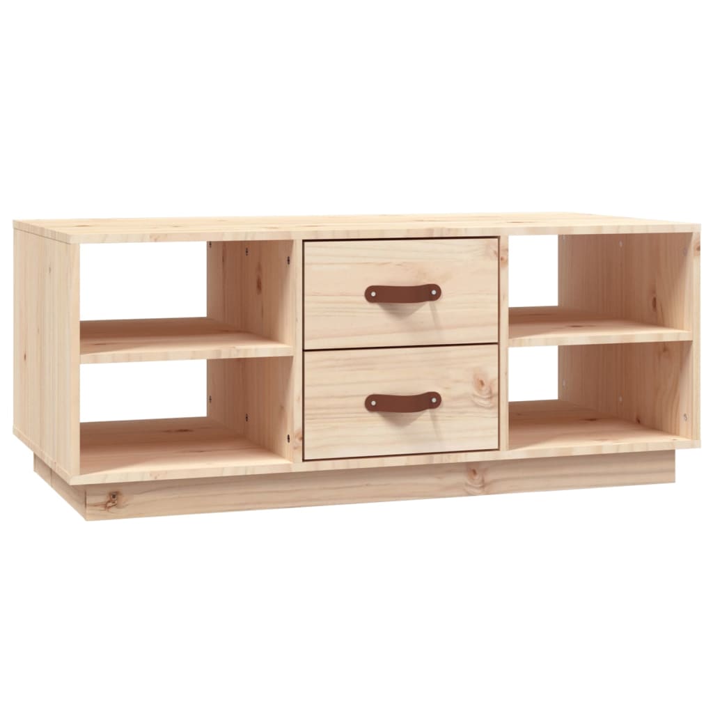 Mesa De Centro De Madera Maciza De Pino 100x50x41 Cm_0