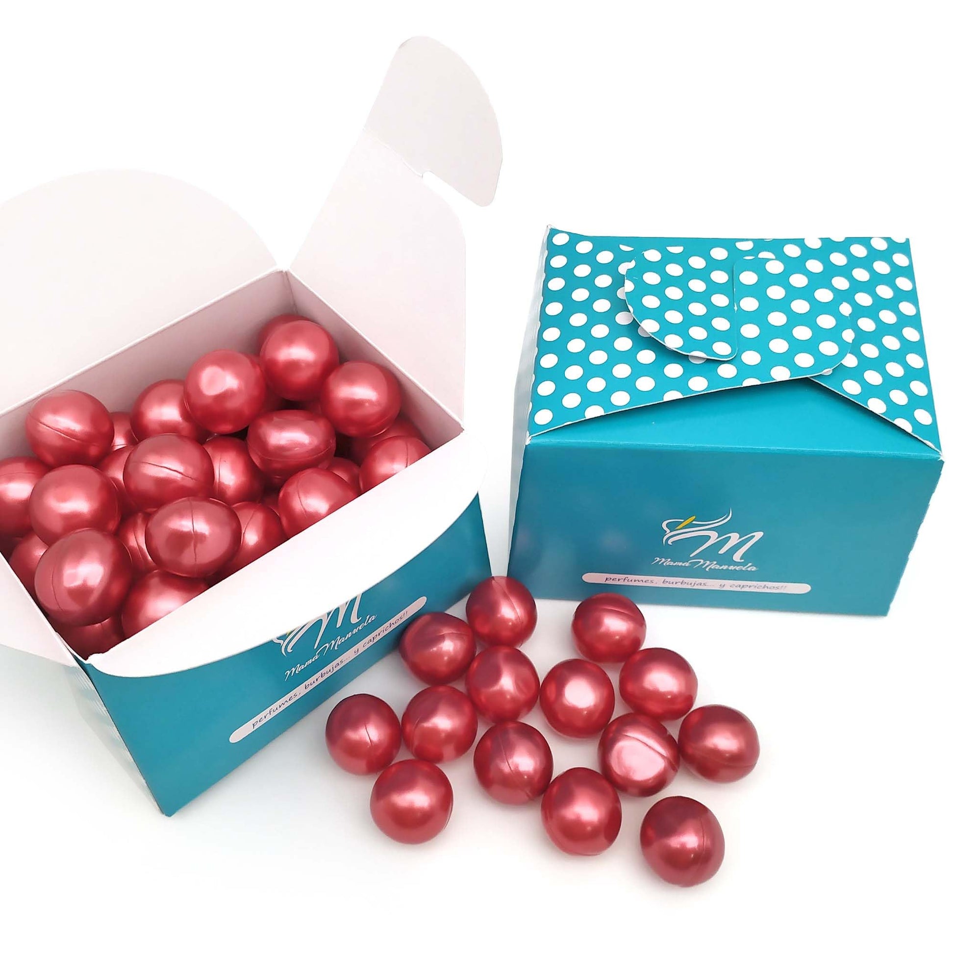 Bolsa Regalo 12 Perlas De Baño Aroma Fresas - Con Aceite De Soja - Hidrata, Suaviza Y Perfuma La Piel - Forma Bola_4