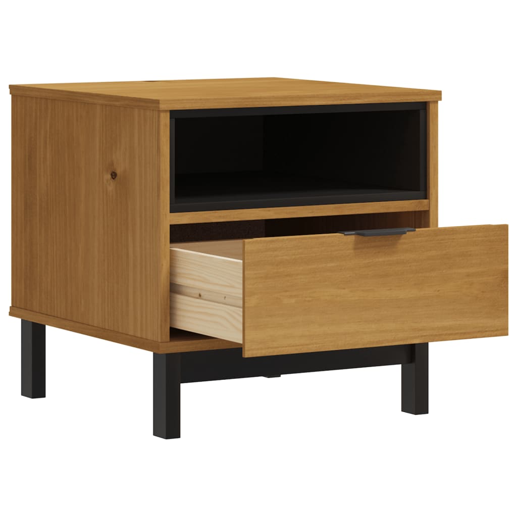 Mesa Auxiliar Flam Madera Maciza De Pino 50x50x50 Cm_2