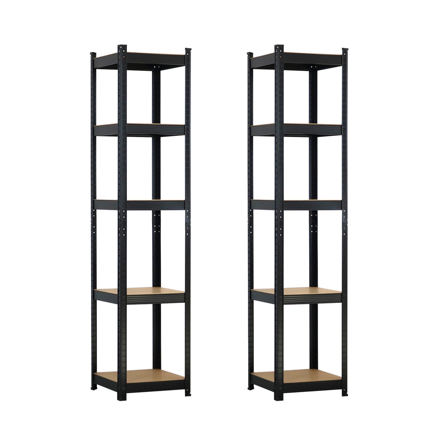 Pack 2 Estanterías Modulares Con 5 Baldas Ajustables 180x40x40cm 7house_0