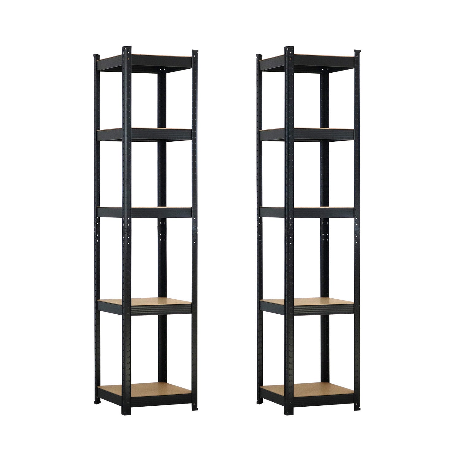 Pack 2 Estanterías Modulares Con 5 Baldas Ajustables 180x40x40cm 175kg O91_0