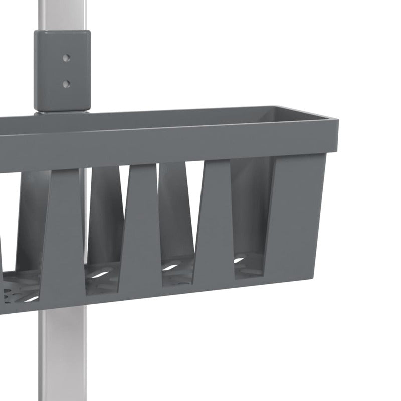 Vidaxl Estante Colgante De Ducha Aluminio 30x15x(67-105) Cm_5