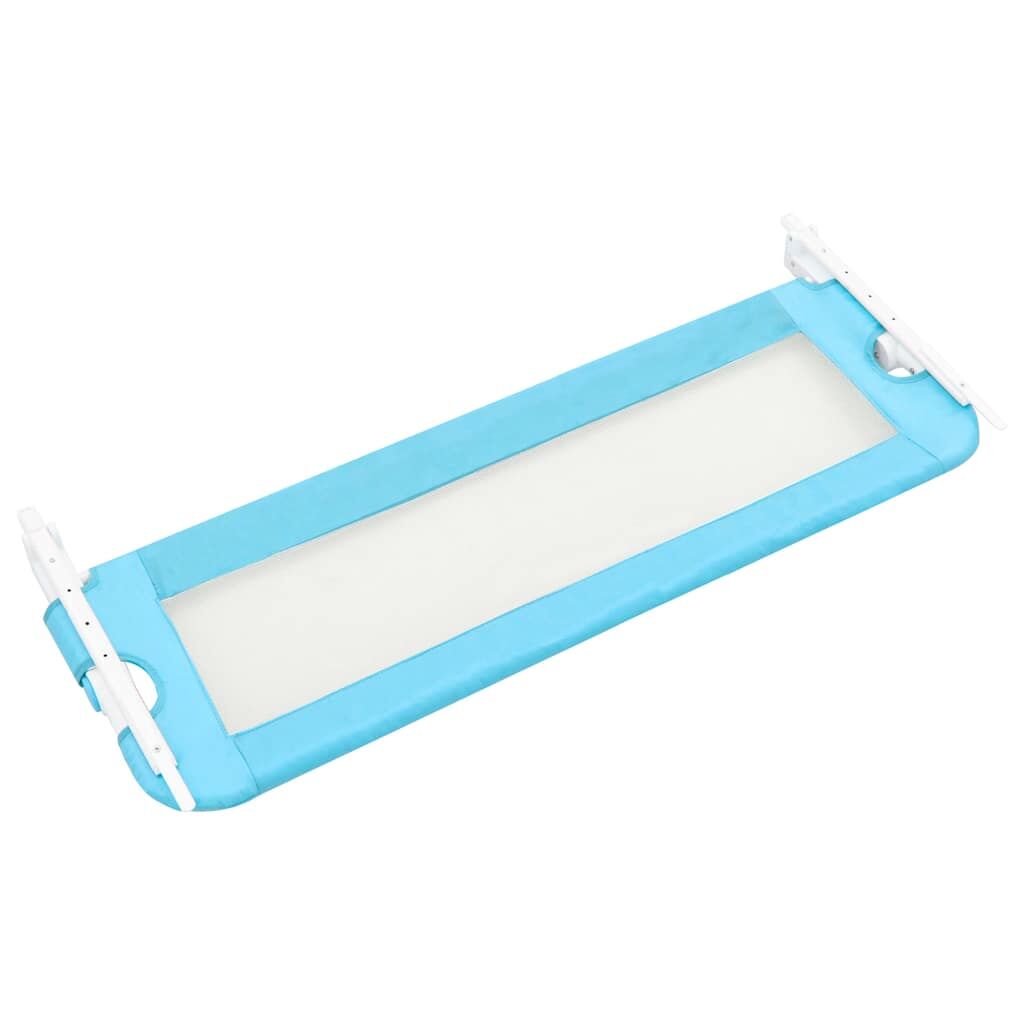 Vidaxl Barandilla De Seguridad Cama De Niño Poliéster Azul 120x42 Cm_3