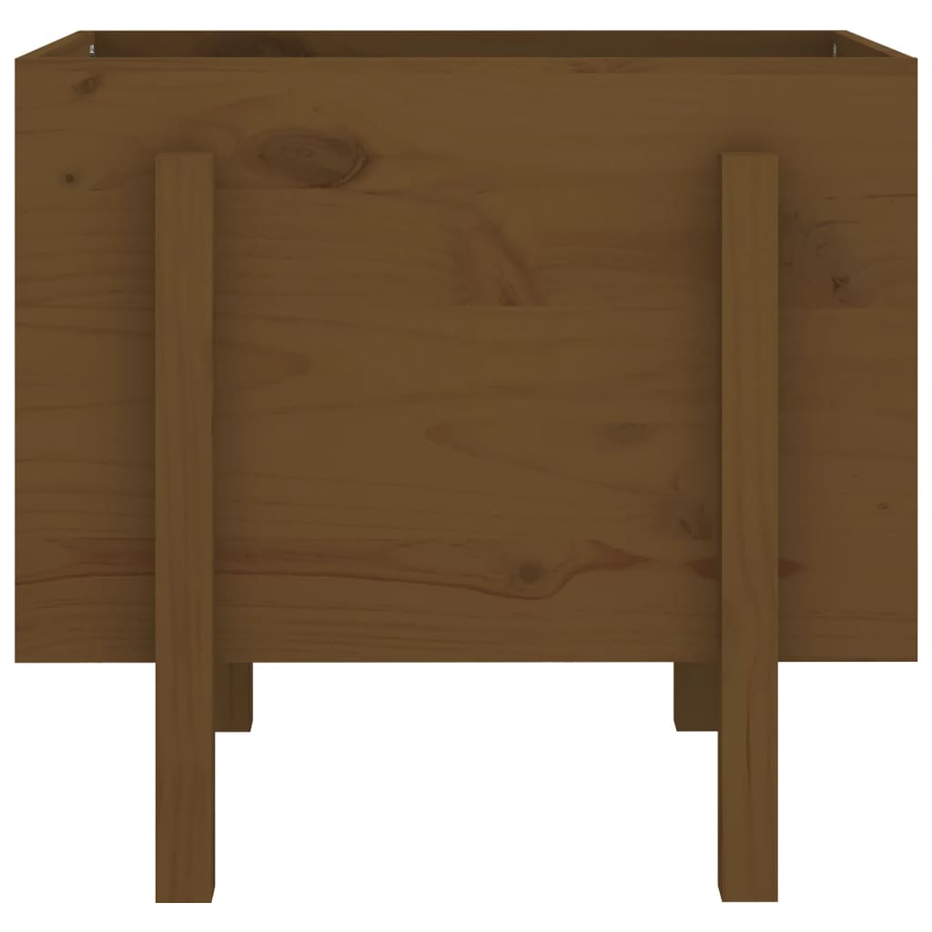 Jardinera De Madera Maciza De Pino Marrón Miel 62x50x57 Cm_3